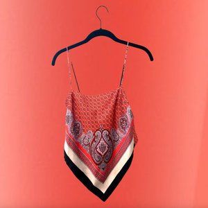 Pink Paisley Bandana Top